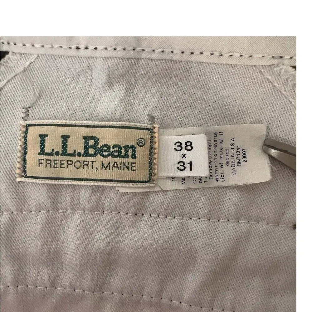 Vtg. L.L. Bean Men's USA Made Flat Front Corduroy Brown‎ Pants Size 38x31 Flaws